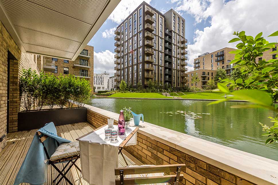Tipi Communal Gardens, Wembley Park, water feature